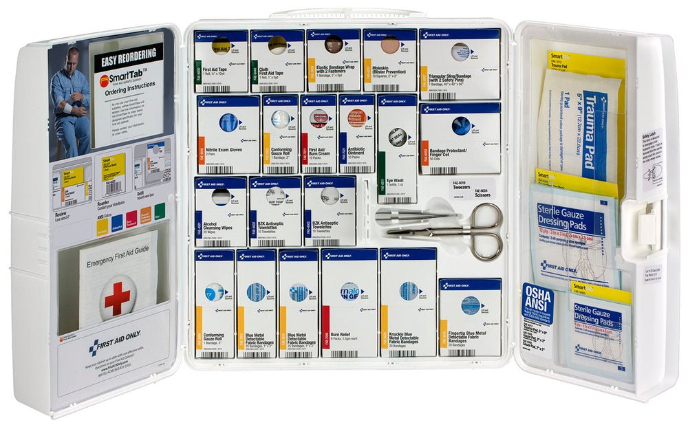 American Red Cross Medium Food Industry First Aid Cabinet with Smart Tab ezRefill System, Metal