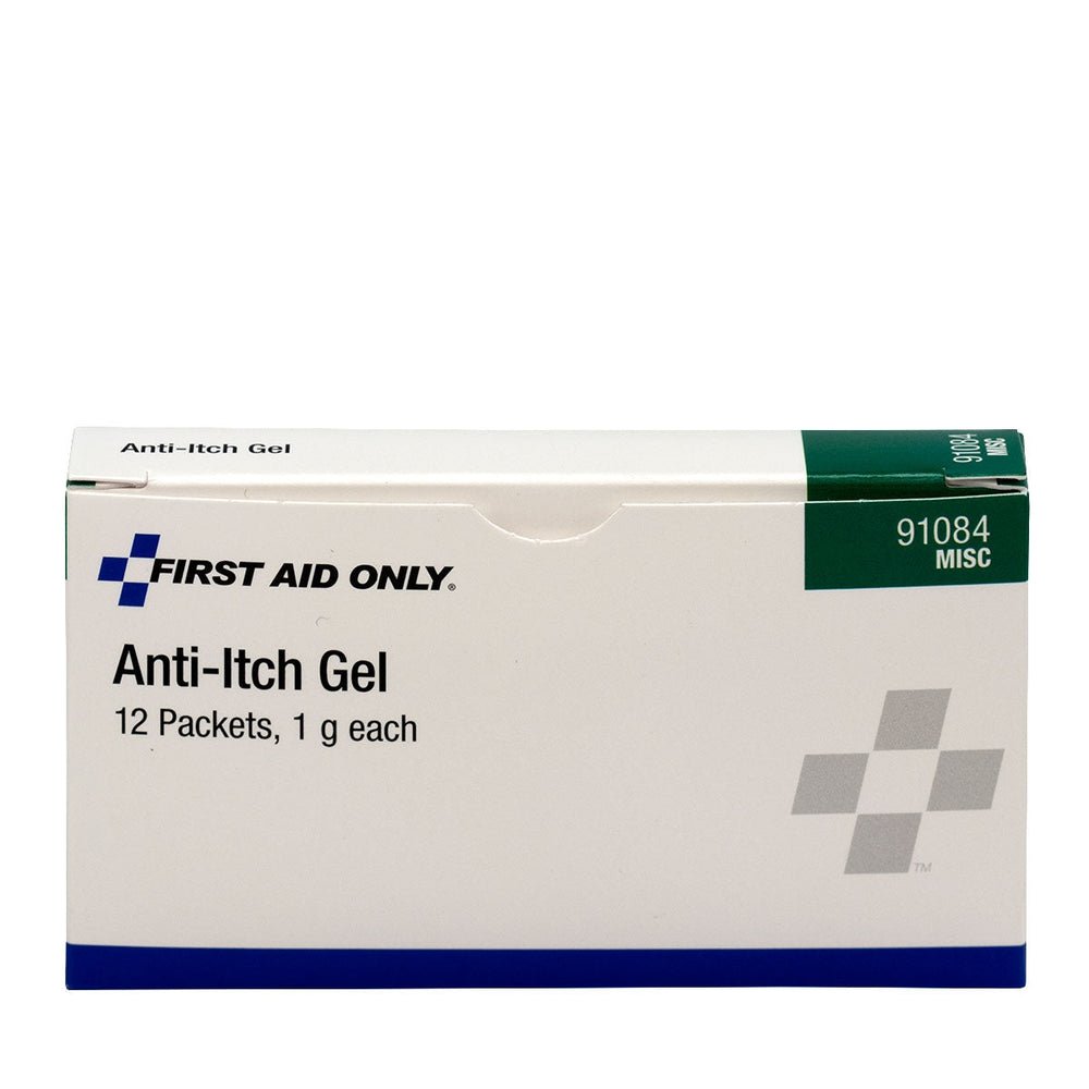 First Aid Only Anti-Itch Gel, 12 Per Box