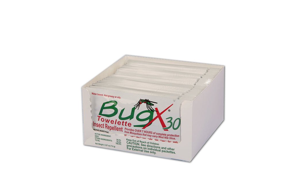 First Aid Only BugX30 Insect Repellent Wipes DEET, 25 Per Box