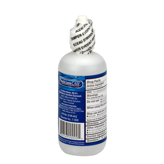First Aid Only Eyewash Bottle, Screw Cap, 32 oz., Case of 12