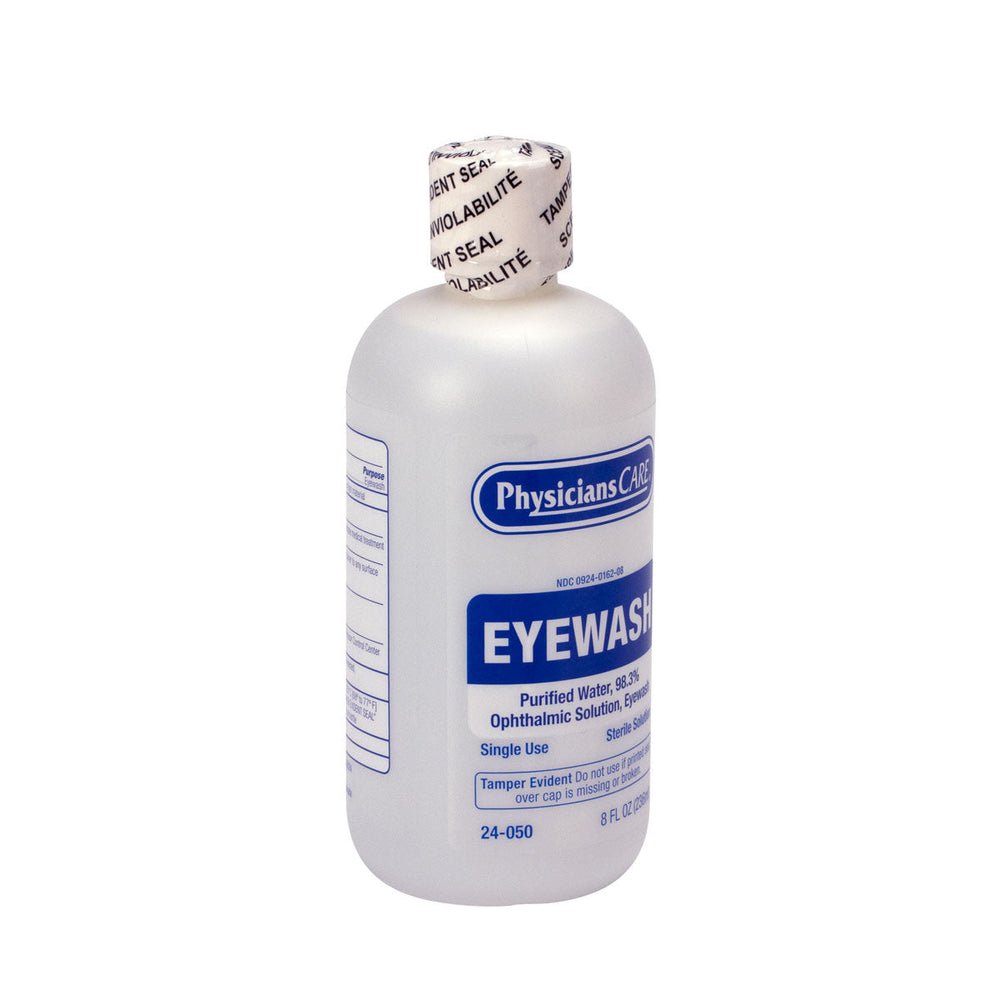 First Aid Only Eyewash Bottle, Screw Cap, 8 oz. (Case of 12)
