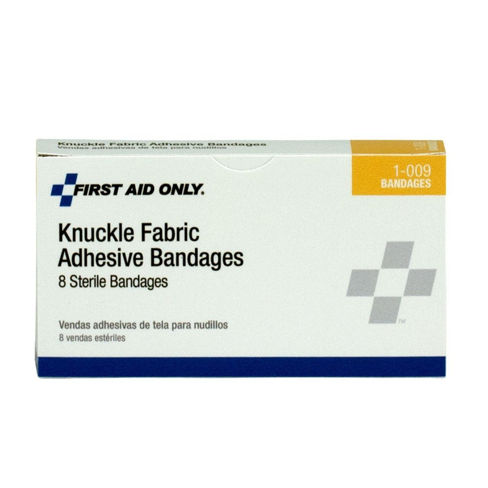 First Aid Only Fabric Knuckle Bandages, 8 Per Box