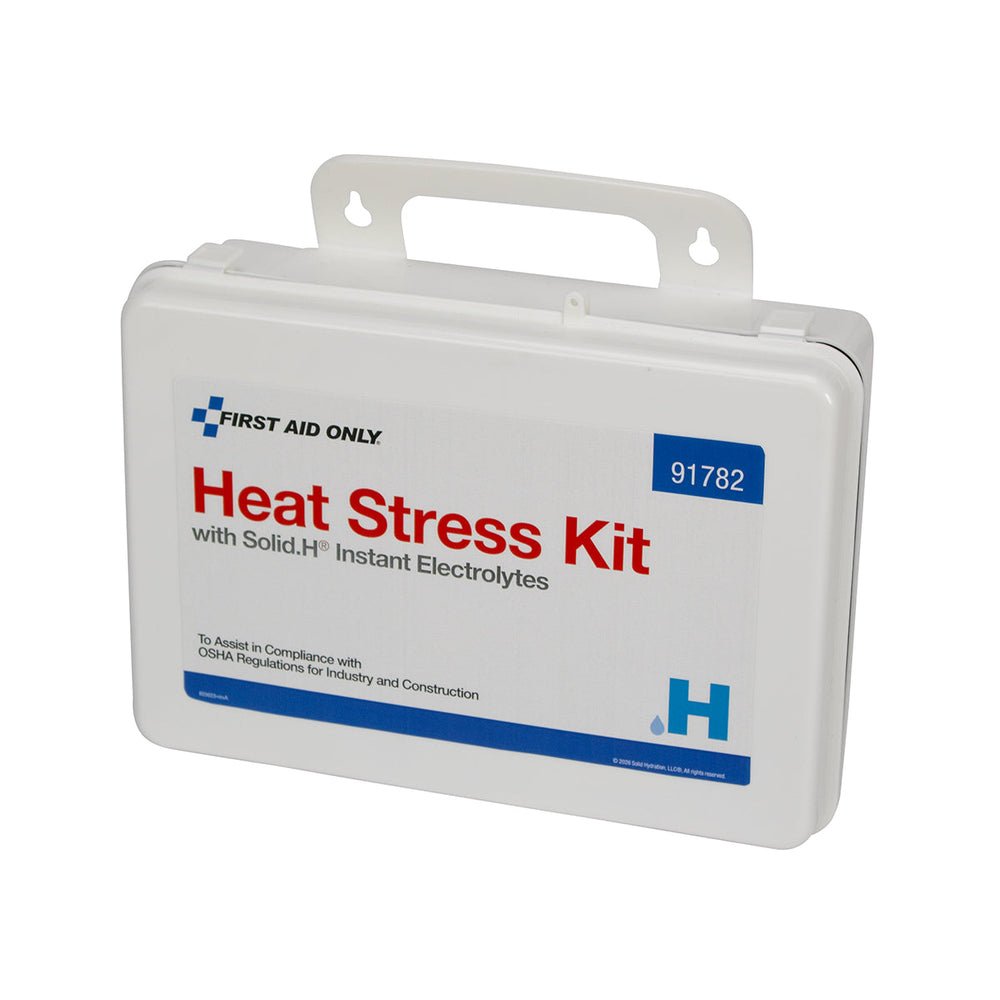 First Aid Only Heat Stress Kit with Solid.H Instant Electrolytes, Large