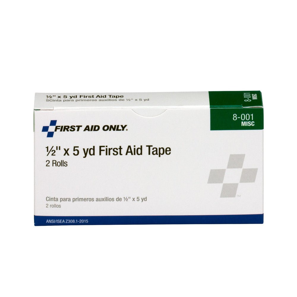 First Aid Only 1/2" x 5yd Medical Adhesive Tape, 2 Per Box