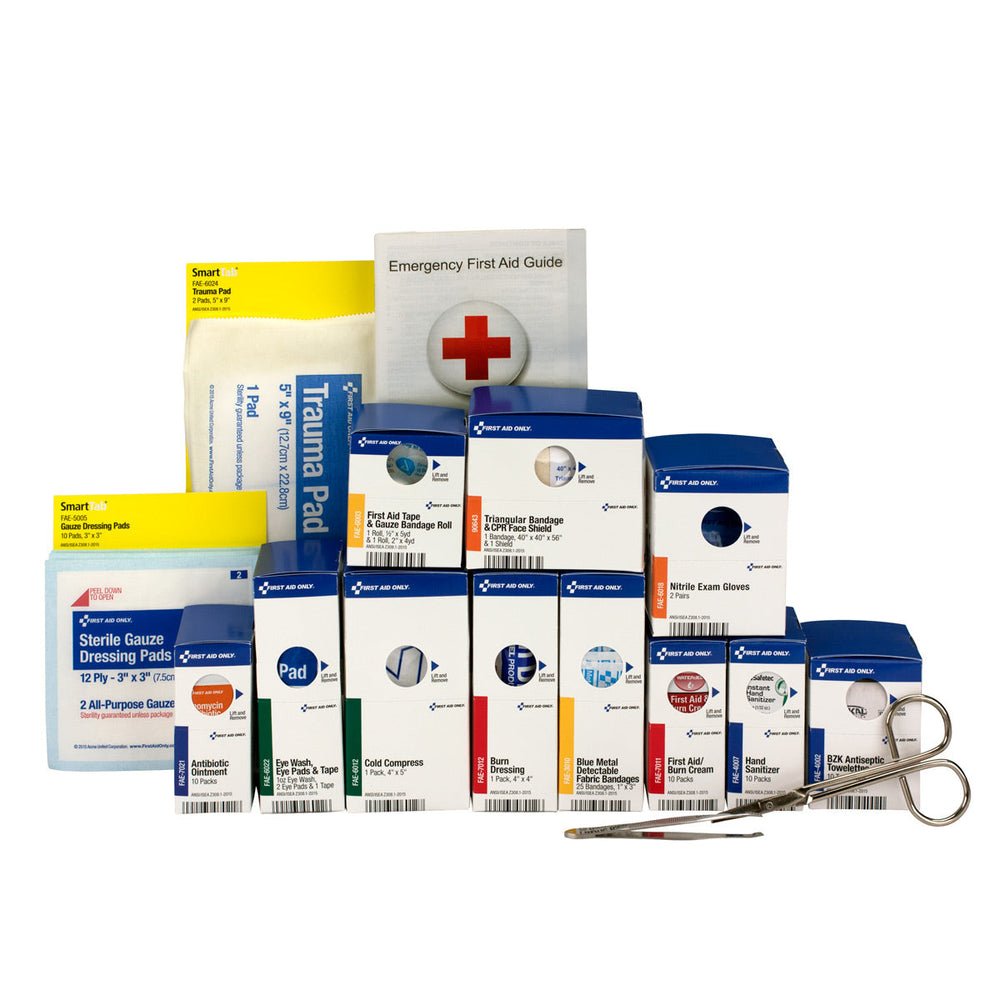 First Aid Only Medium Metal SmartCompliance Food Service First Aid Refill Pack, ANSI A Compliant.