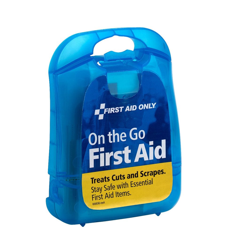 First Aid Only Mini Clear Blue Plastic 29-piece First Aid Kit