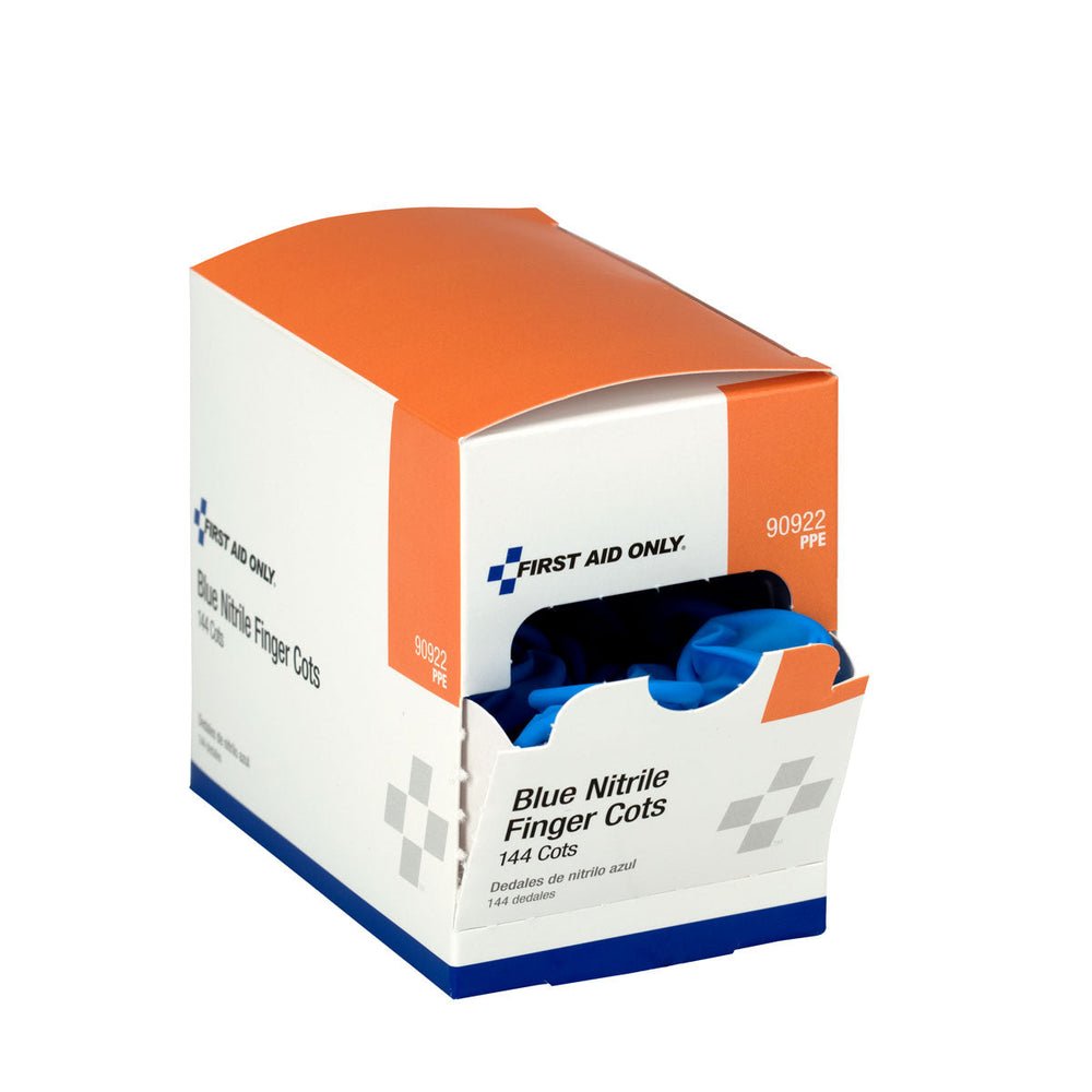 First Aid Only Nitrile Finger Cots, 144 per Box