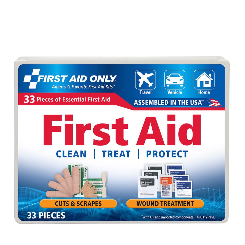 First Aid Only Personal First Aid Kit, 34 Piece, Plastic Case