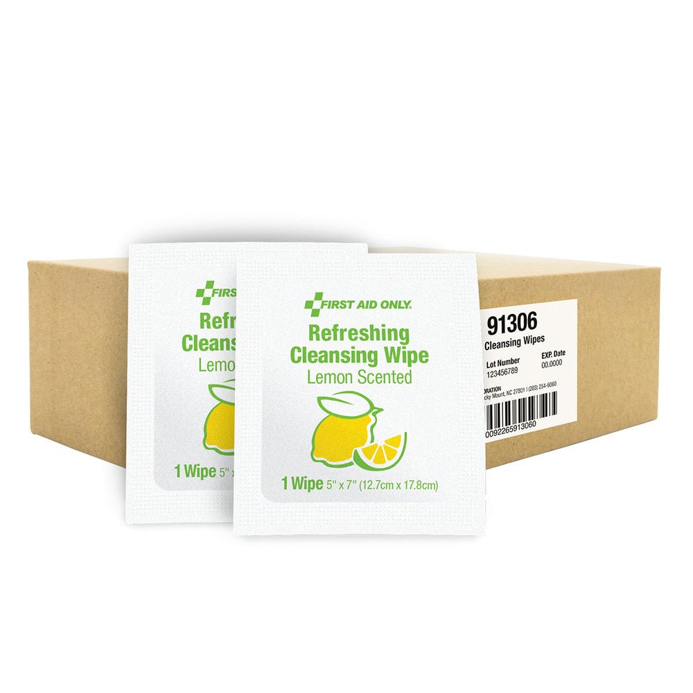 First Aid Only Refreshing Cleansing Wipes with Lemon Scent, 1000 Count