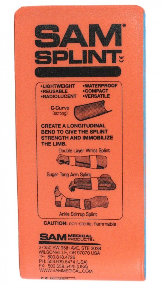 First Aid Only Sam Splint, 9" Length x 4" Width, Junior