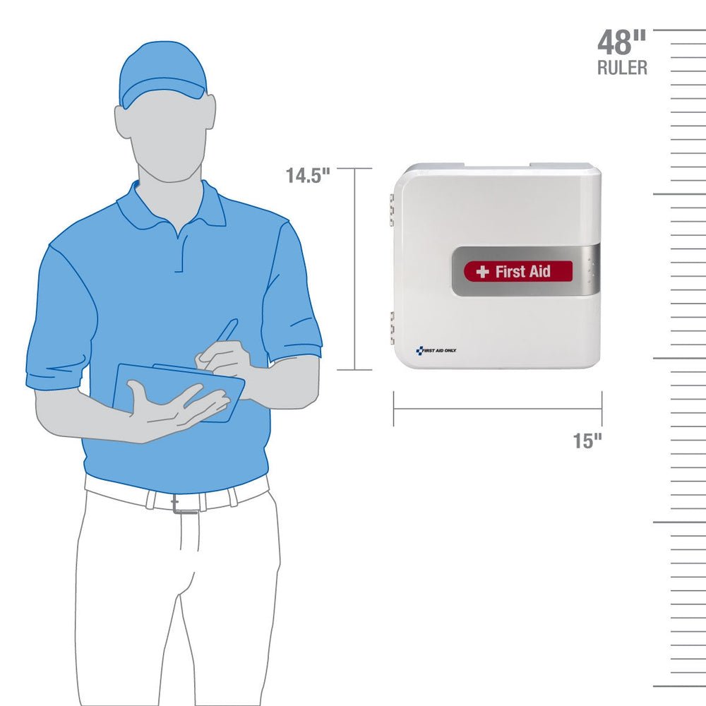 SmartCompliance Complete First Aid Plastic Cabinet, ANSI 2021 A+ without Meds