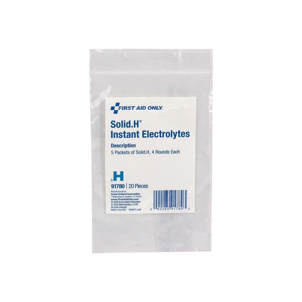 First Aid Only SOLID.H Instant Electrolytes, 20 Count