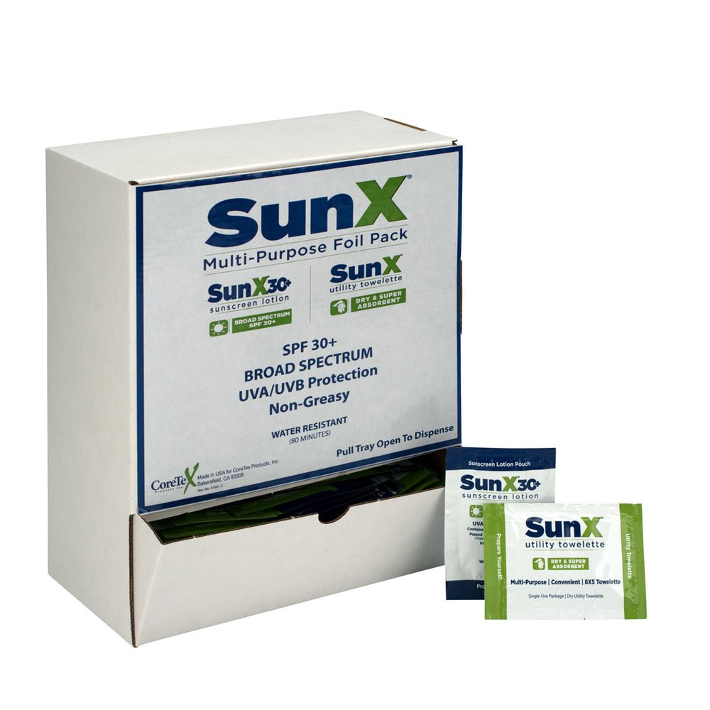 First Aid Only SunX30 Lotion and Wipe Combo Pack, 50 Per Box