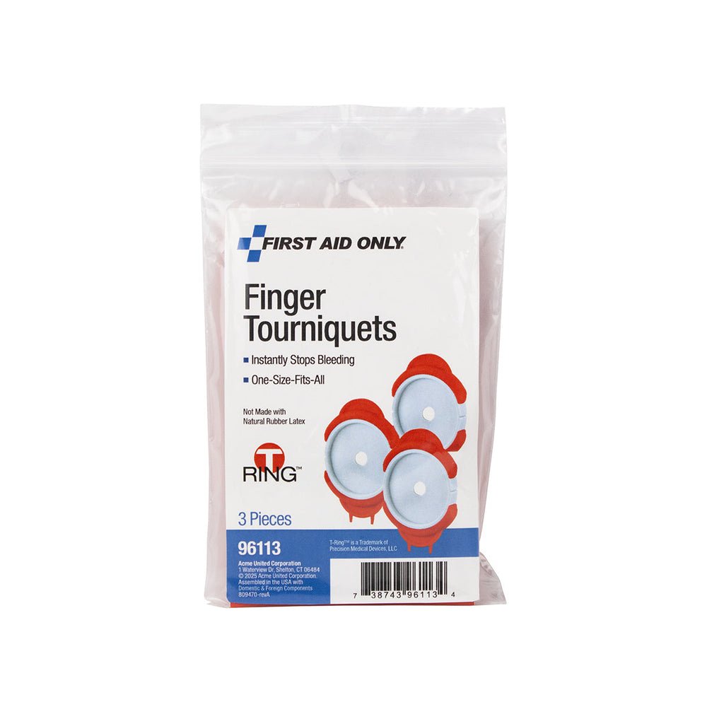 First Aid Only T Ring Finger Tourniquets, 3 Pack