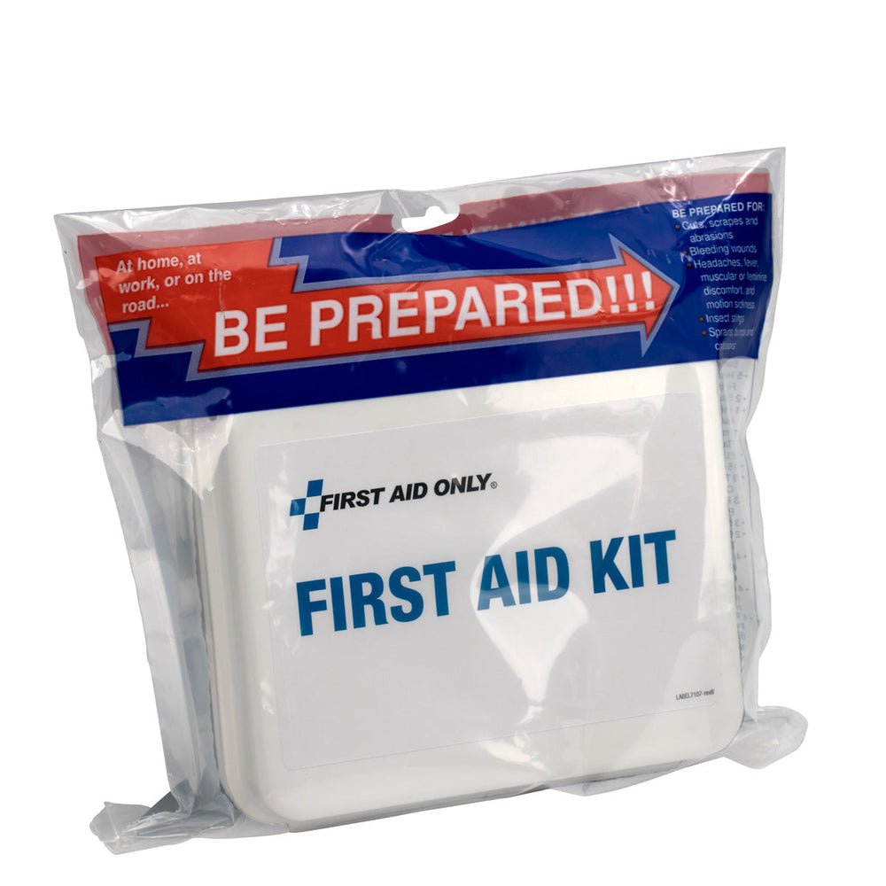 First Aid Only Travel First Aid Kit, Weatherproof Plastic Case, 64 pieces