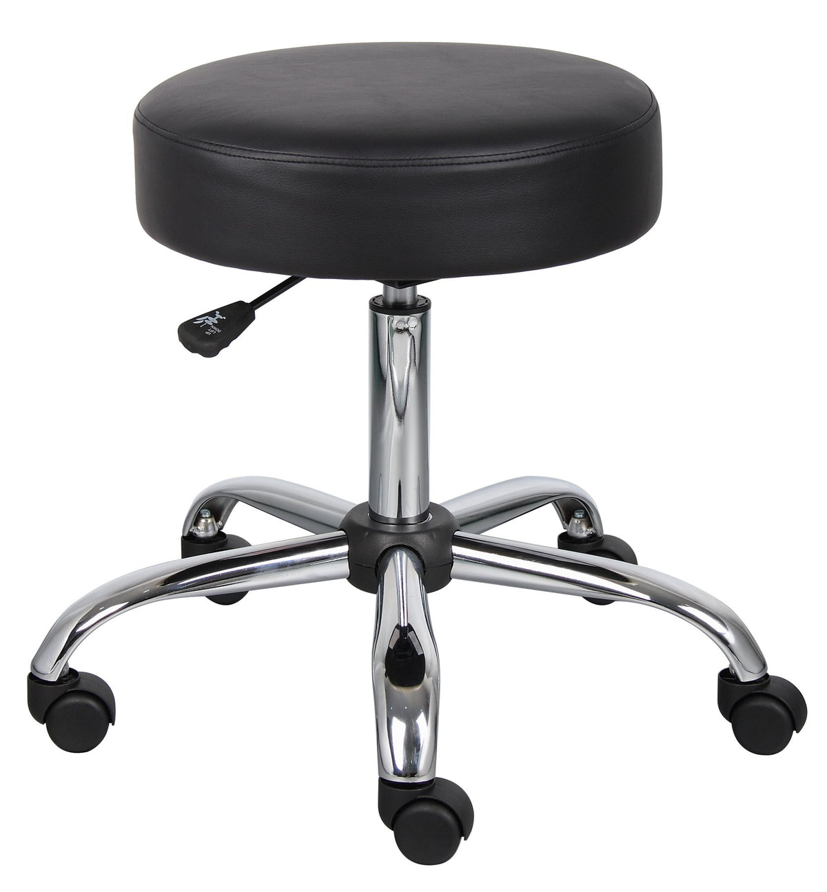 Boss Black Antimicrobial Vinyl Medical Stool - B240-BK