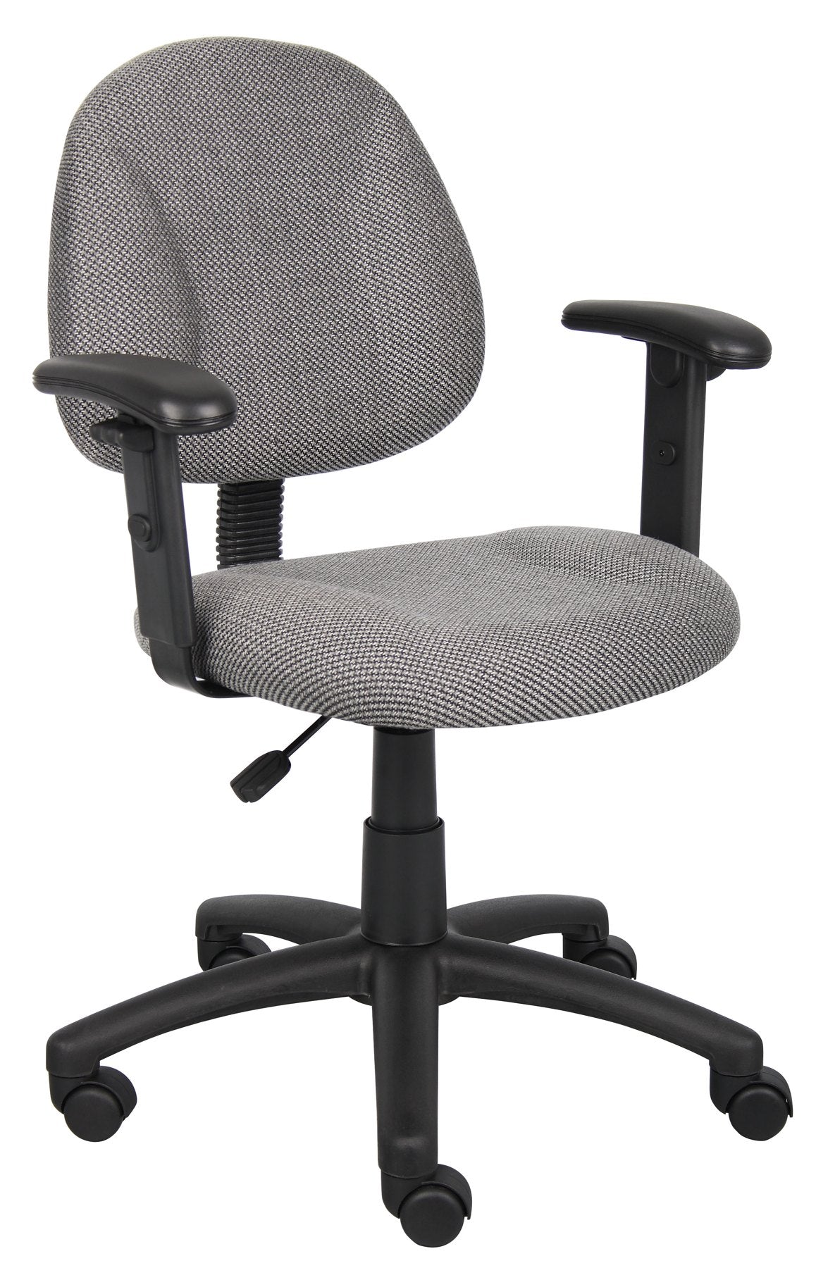 Boss Grey Deluxe Posture Chair W/ Adjustable Arms - B316-GY