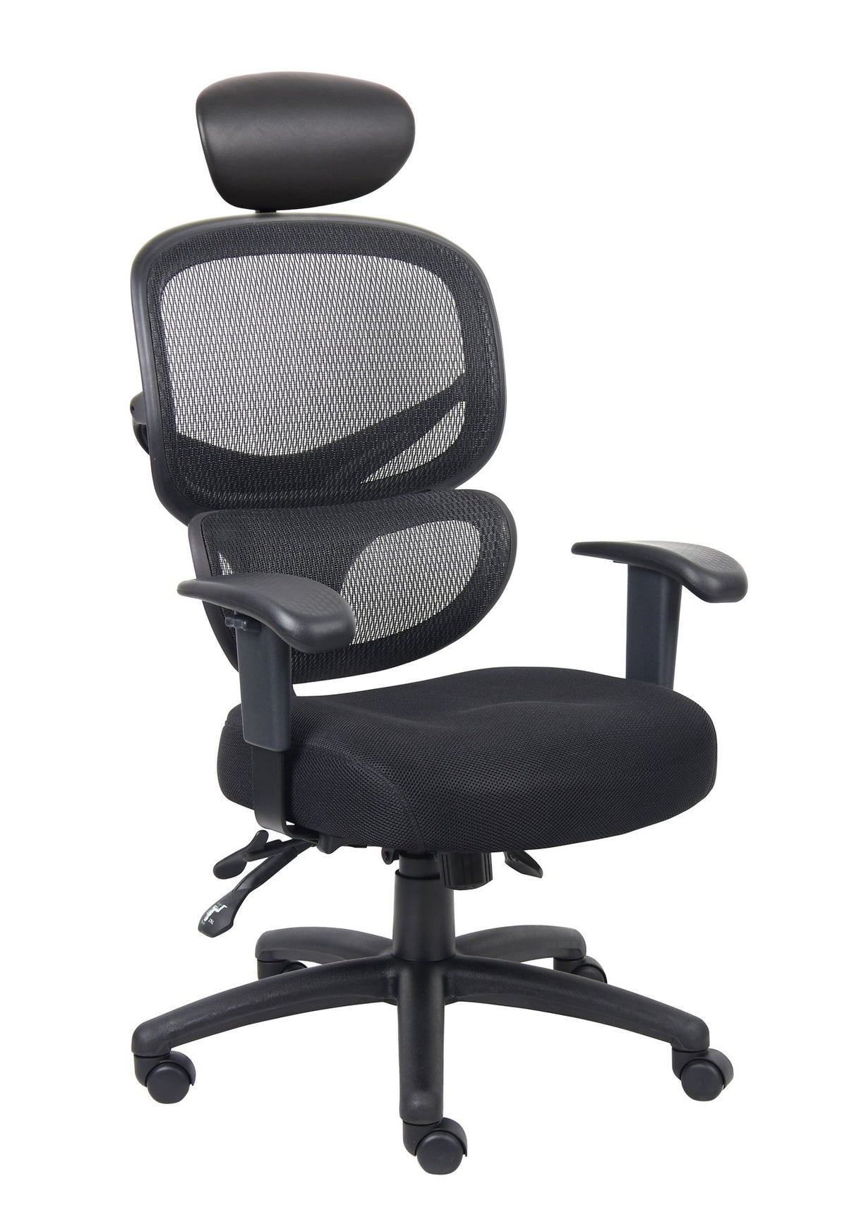 Boss Multi-Function Mesh Task Chair w/Headrest - B6338-HR