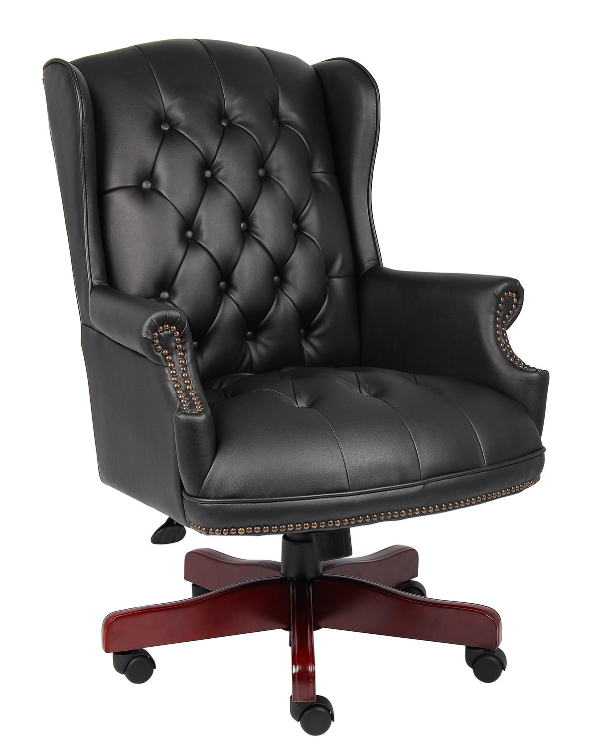 Boss Wingback Traditional Chair In Black - B800-BK