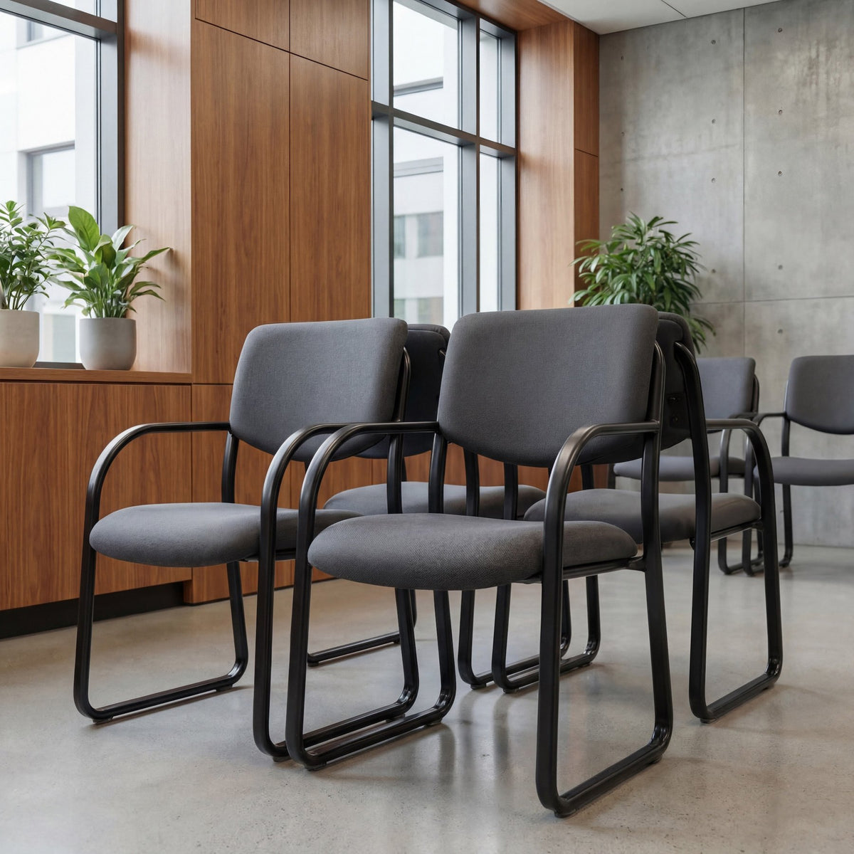 Boss Grey Fabric Guest Chair - B9521-GY