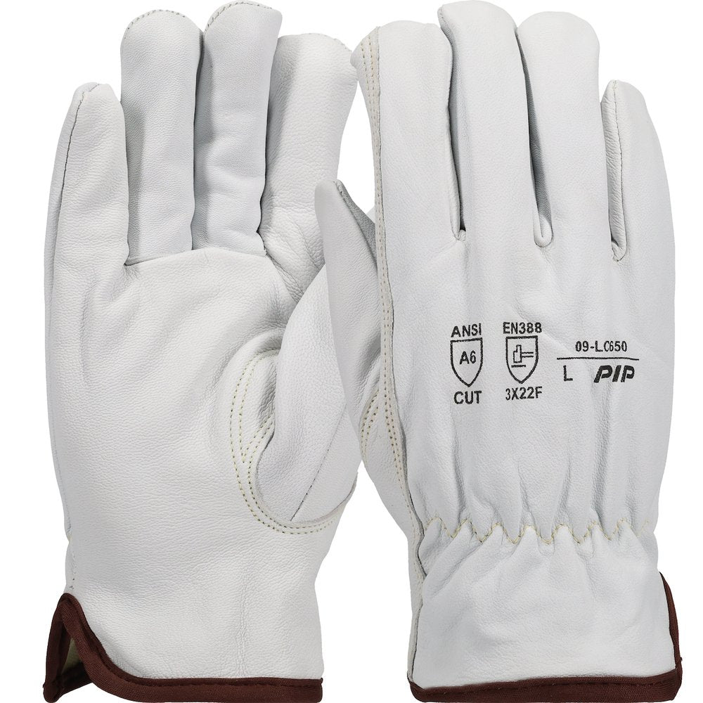 PIP Prem Goat Leather Glovearamid LNR Keyst TH 2XL, 12 Pairs/Dozen