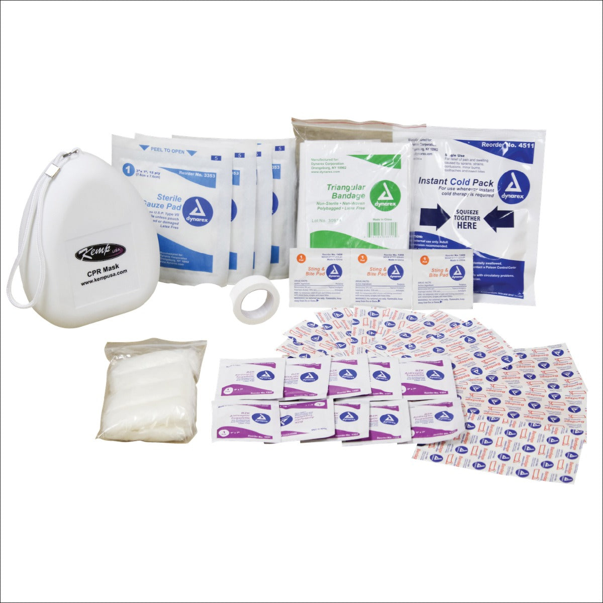 Kemp USA First Aid Supply Pack for Hip Pack (Supply Pack Only)