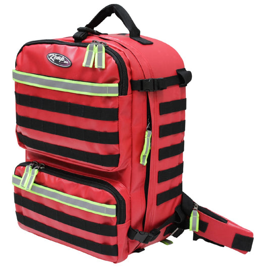 Kemp USA Fluid-Resistant Tarpaulin Rescue & Tactical EMS Bag, Red