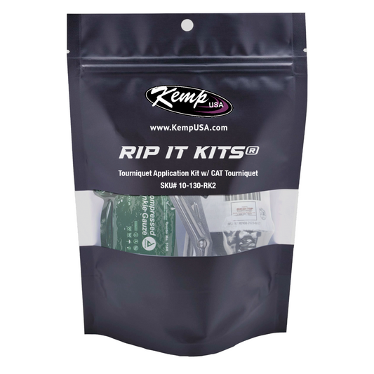 Kemp USA Rip It Kits®, Tourniquet Application Kit w/ CAT Tourniquet (Refill Kit for Tourniquet Holster Item #140)