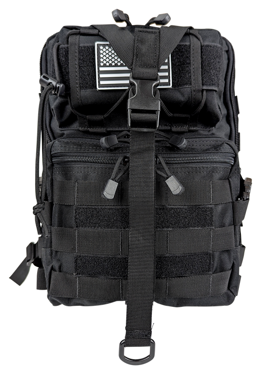 Kemp USA Tactical Sling Backpack Bag, Black