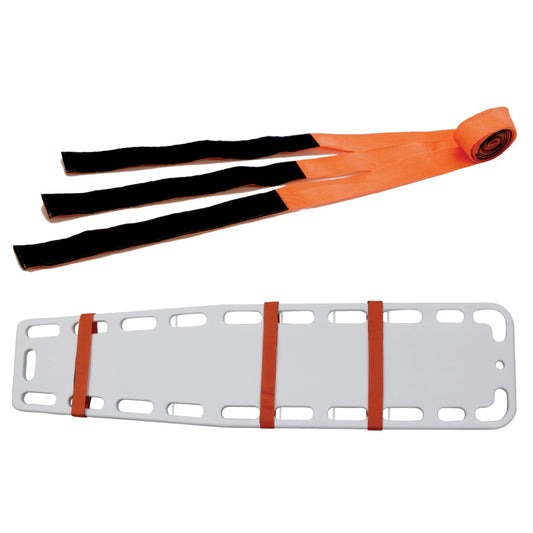 Kemp USA Hook & Loop Spineboard Straps, Orange (Set of 3)