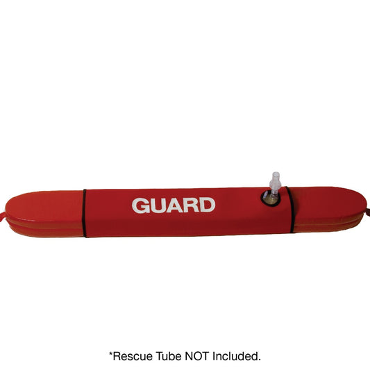 Kemp USA Rescue Tube Cover with Seal Easy Mask Hole and GUARD logo, Red