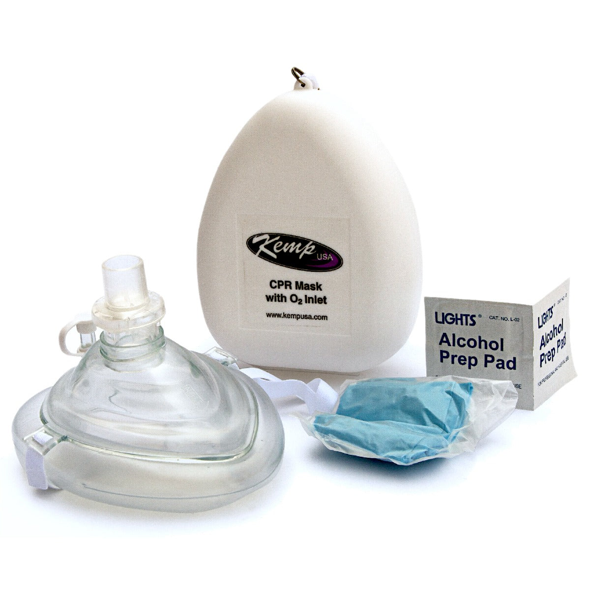 Kemp USA Infant CPR Mask Kit In Plastic Bag (Includes One way valve & filter with Gloves)