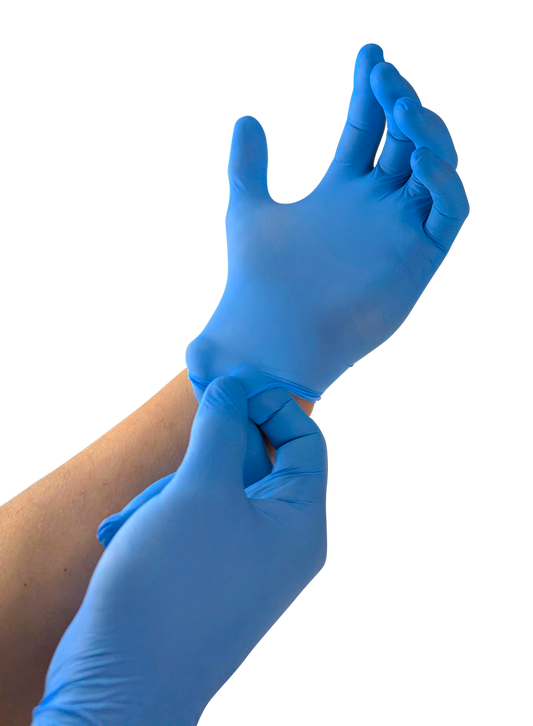 Kemp USA Nitrile Gloves, 1 Pair Individually Bagged, Blue (50 Pairs / Pack)