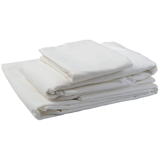 Kemp USA Hospital Bed Sheet Set, 3-PC (Flat Sheet, Fitted Sheet, Pillow Case Set), 180 Thread Sheet (80x39x7)
