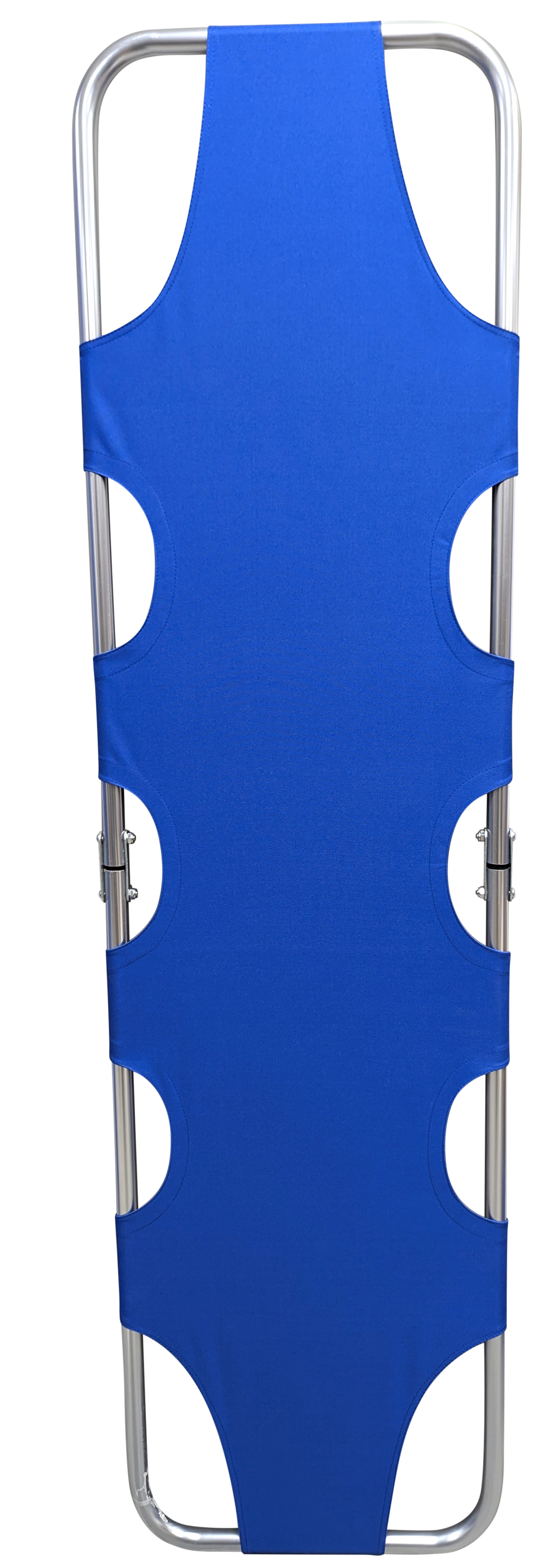 Kemp USA Flat Folding Lightweight Stretcher, Blue Oxford Weave Fabric