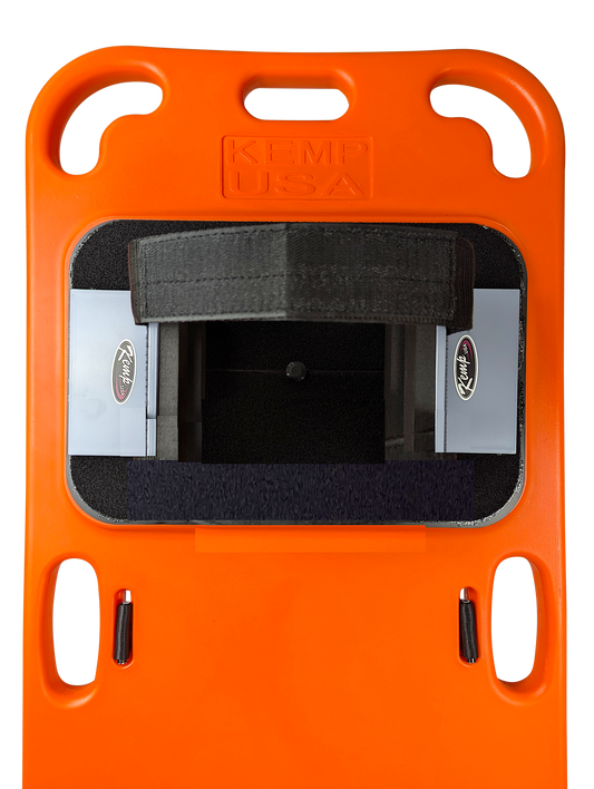 Kemp USA EG Aquatic Plastic Spineboard Kit with Head Blocks and Straps