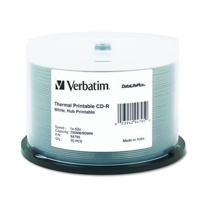 CD-R DataLifePlus Printable Recordable Disc, 700 MB/80 min, 52x, Spindle, White, 50/Pack