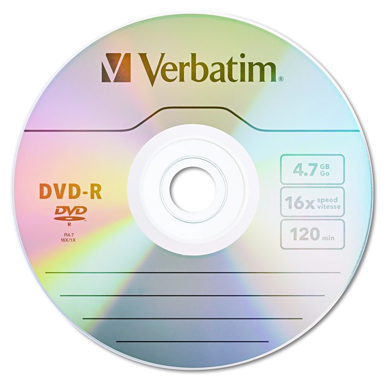 DVD-R Recordable Disc, 4.7 GB, 16x, Spindle, Silver, 50/Pack