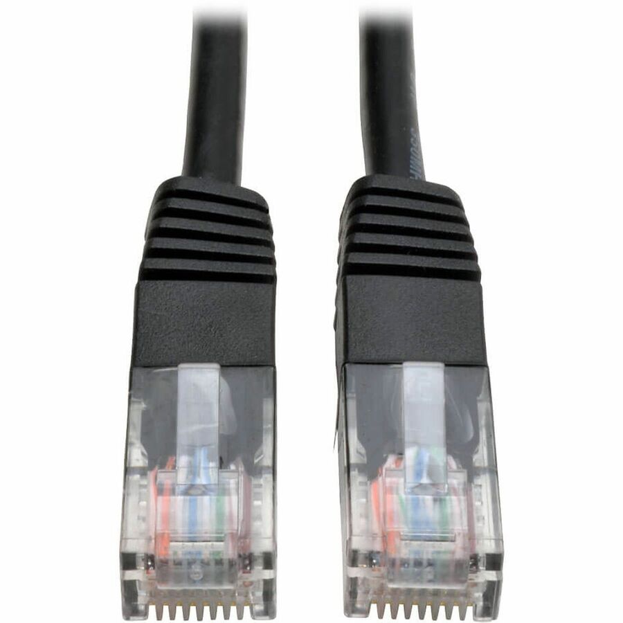 Tripp Lite series Cat5e Molded Patch Cable - 25 ft Category 5e Network Cable for Network Device, Printer, Blu-ray Player, Router, Modem - First End: 1 x RJ-45 Network - Male - Second End: 1 x RJ-45 Network - Male - Patch Cable - Black - 1 Each