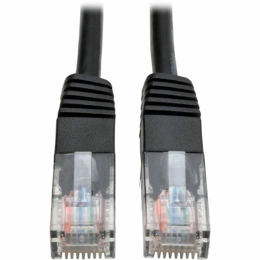 Tripp Lite series Cat5e Molded Patch Cable - 25 ft Category 5e Network Cable for Network Device, Printer, Blu-ray Player, Router, Modem - First End: 1 x RJ-45 Network - Male - Second End: 1 x RJ-45 Network - Male - Patch Cable - Black - 1 Each