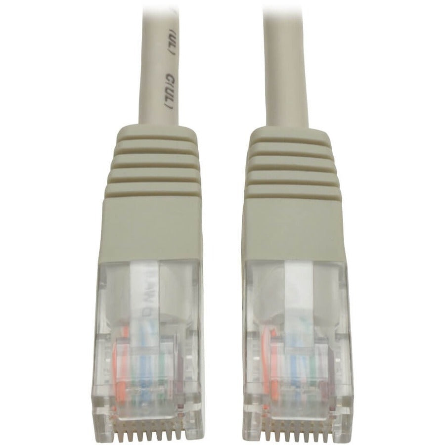 Tripp Lite series Cat5e Patch Cable - 50 ft Category 5e Network Cable - First End: 1 x RJ-45 - Male - Second End: 1 x RJ-45 - Male - Patch Cable - Gray