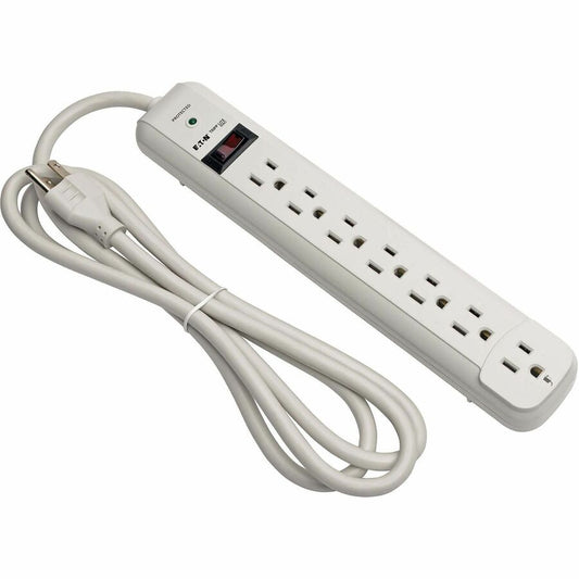 Tripp Lite series Protect It! STRIKER 7-Outlet Surge Suppressor - Gray - NEMA 5-15P - 7 x NEMA 5-15R - 1800 VA - 1080 J - 120 V AC Input - 120 V AC Output - 6 ft