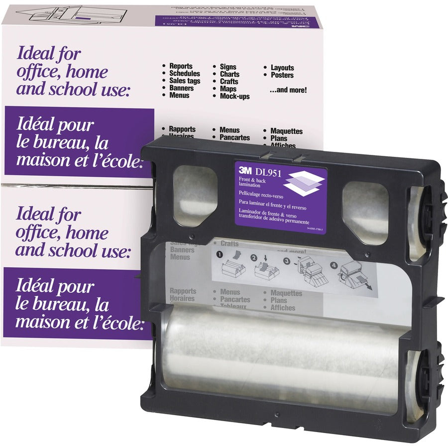 Scotch 3M™, Dual Laminate Refill Cartridge, DL951 - Laminating Pouch/Sheet Size: 8.50" Width x 100 ft Length x 5.60 mil Thickness - Glossy - for Document, Schedule, Presentation, Phone List, Certificate, Sign, Award, Artwork, Calendar - Double Sid...