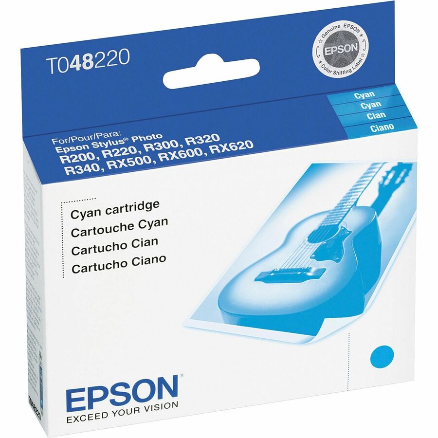 Epson T0482 Original Inkjet Ink Cartridge - Cyan - 1 Each - Inkjet - Cyan - 1 Each