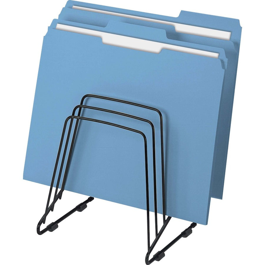 Fellowes Wire Step File II - 5 Compartment(s) - 8.25" Height x 7.25" Width x 6" Depth - Desktop - Black - Steel - 1 Each