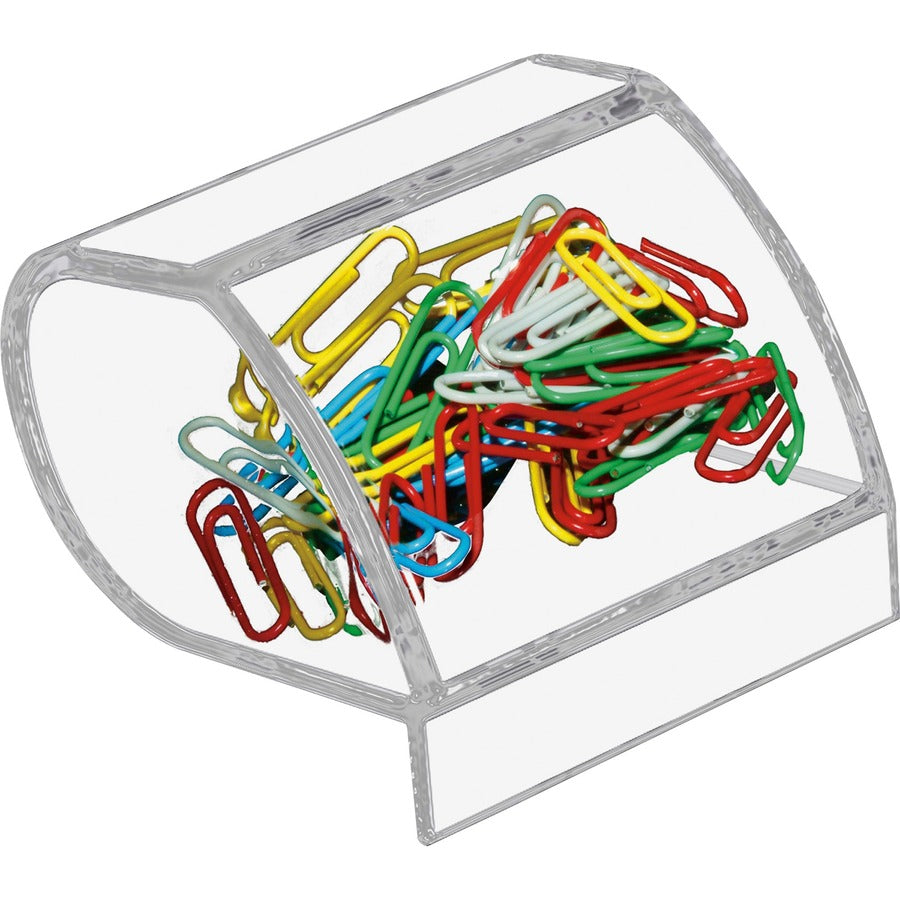Kantek Paper Clip Holder - 3.5" Height x 3" Width x 2.8" Depth - Acrylic - Clear - 1 Each