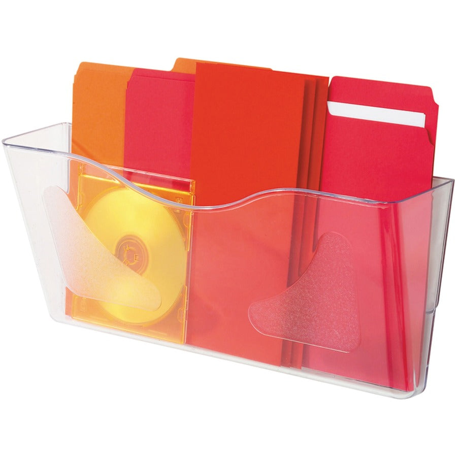 Deflecto Euro-Style DocuPocket - 1 Pocket(s) - 6.62" Height x 15" Width x 4" Depth - Clear - Plastic - 1 Each