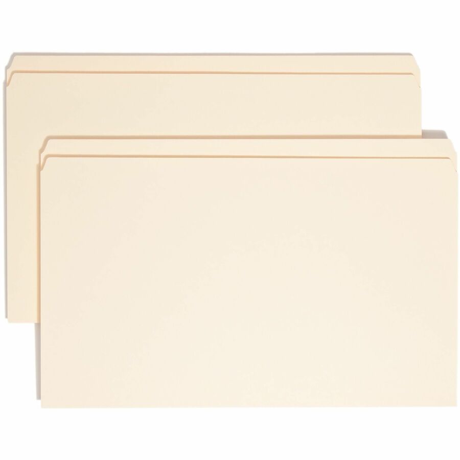 Smead Straight Tab Cut Legal Top Tab File Folder - 8 1/2" x 14" - 3/4" Expansion - 11 pt. - 2 Plys - Manila - Rounded Corner, Durable, Reinforced Tab - 10% Recycled - 100 / Box