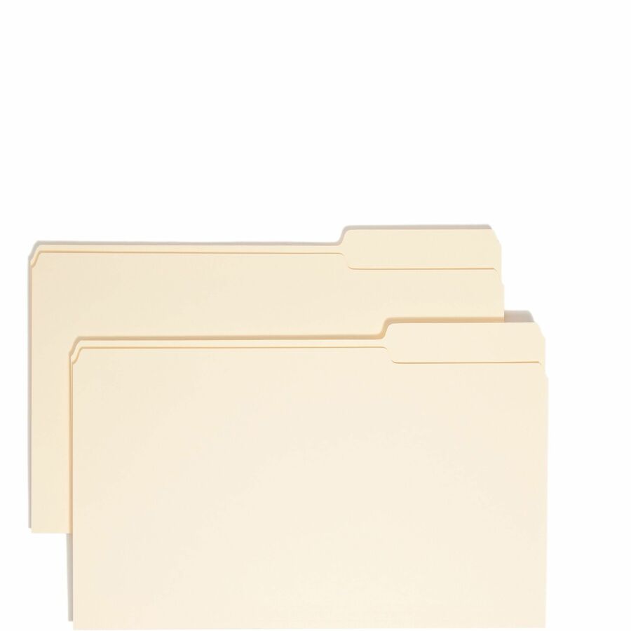 Smead 1/3 Tab Cut Legal Top Tab File Folder - 8 1/2" x 14" - 3/4" Expansion - Top Tab Location - Third Tab Position - 11 pt. - 1 Plys - Manila - 10% Recycled - 100 / Box