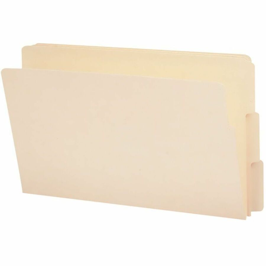 Smead Shelf-Master 1/3 Tab Cut Legal End Tab File Folder - 8 1/2" x 14" - 3/4" Expansion - End Tab Location - Assorted Tab Position - 11 pt. - 2 Plys - Manila - Reinforced Tab, Embossed - 10% Recycled - 100 / Box